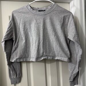 Forever 21 Heather Gray Cropped Top